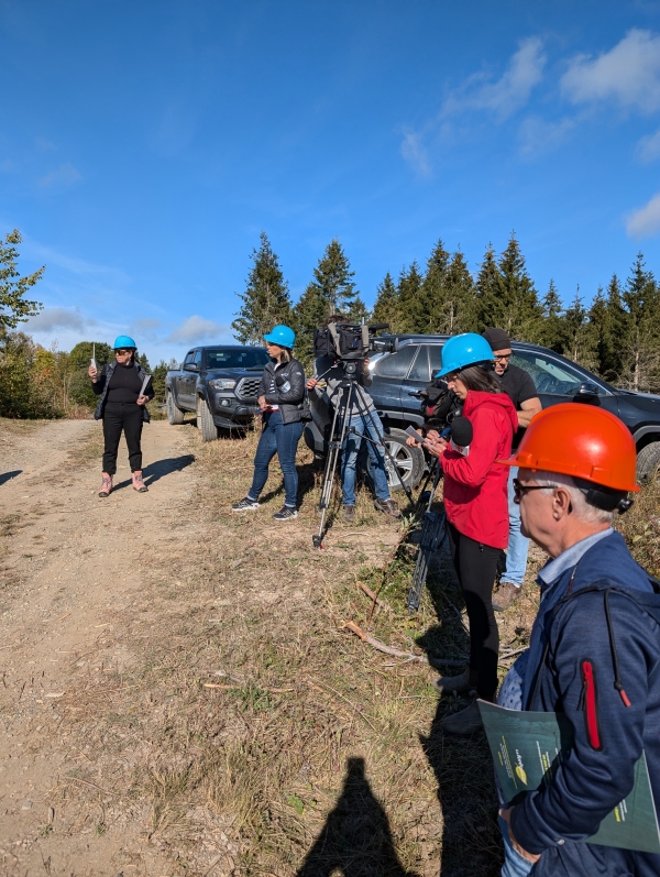 Visite terrain avec les médias à Trinité-des-Monts, le 23 septembre 2024.
